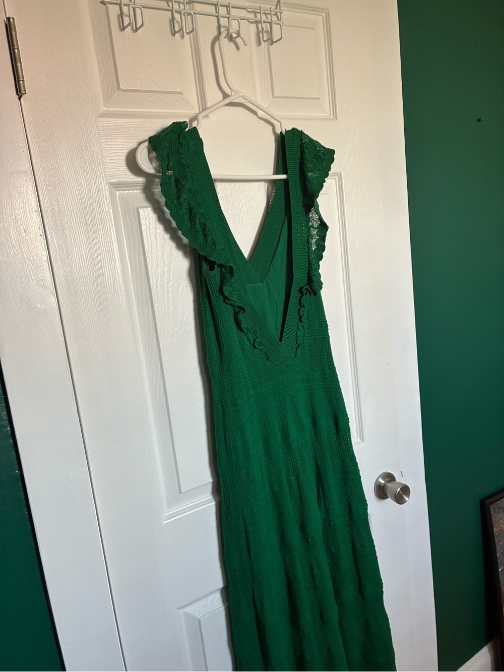 Sezane Emerald Green Backless Maxi Dress - Picture 6 of 7